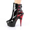 Pleaser - DELIGHT1012 Bottes de plateforme - Noir/Rouge Product image
